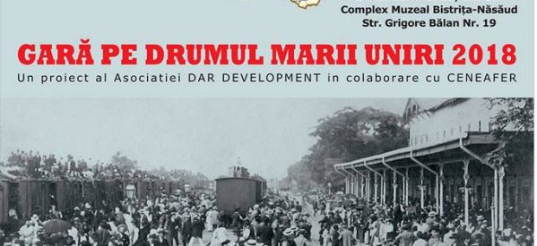 Expoziției foto-documentară ”Gară pe drumul Marii Uniri” va fi vernisată la Bistrița Expoziției foto-documentară ”Gară pe drumul Marii Uniri” va fi vernisată la Bistrița