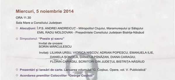 Colocviile ,,George Coşbuc”, ediţia a XXX-a Colocviile ,,George Coşbuc”, ediţia a XXX-a